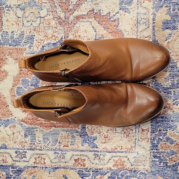 Lucky Brand Leather Ankle Boots (brown) women's size 10 - Picture 4 of 4